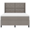 vidaXL LED Boxspringbett mit Matratze Taupe 160 x 200 cm Stoff