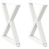 vidaXL Esstisch Beine 2 St&uuml;ck Wei&szlig; 70x(72-73,3) cm Stahl