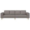 vidaXL Wohnzimmer Couch Taupe 250 x 77 x 76 cm Polyester