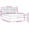 vidaXL Ottoman-Bett mit Matratzen Rosa 160x200 cm Samt