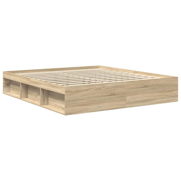vidaXL Bettgestell Sonoma-Eiche 180x200 cm