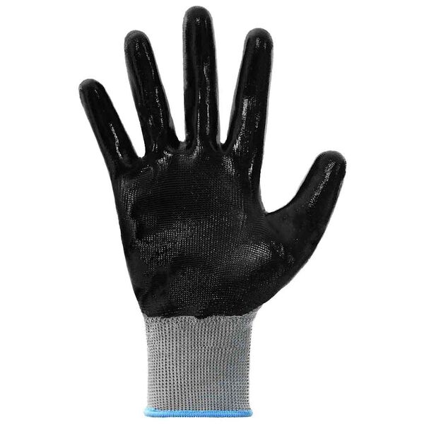 vidaXL Arbeitshandschuhe 12 pcs Grau und Schwarz 9 / l Polyester