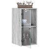 vidaXL Wandschrank mit Glast&uuml;ren Grau Sonoma 35x37x68,5 cm