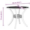 vidaXL Gartentisch Bronzen &Oslash;90x75 cm Aluminiumguss