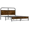 vidaXL Bettgestell ohne Matratze 120x190 cm R&auml;uchereiche Holzwerkstoff