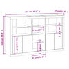 vidaXL Sideboard mit LED-Leuchten Betongrau 162x37x100 cm