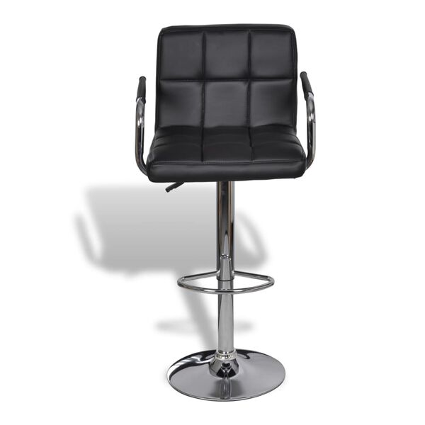 vidaXL Barhocker 2 Stk. Schwarz Kunstleder