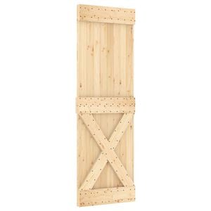 vidaXL Schiebet&uuml;r NARVIK Nat&uuml;rlich und Schwarz 70 x 210 cm (152,5 cm)