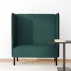 vidaXL Hoher R&uuml;cken Sofa Dunkelgr&uuml;n 109 x 56 x 121 cm Stoff