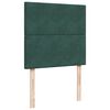 vidaXL Boxspringbett mit Matratze Dunkelgr&uuml;n 90x200 cm Samt