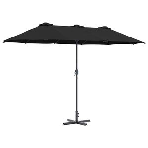 vidaXL Gartensonnenschirm 370 x 197 x 239 cm Polyester und Aluminium