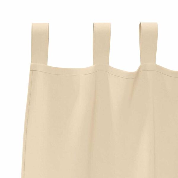 vidaXL Verdunkelungs-Vorh&auml;nge mit Ringen 2 pcs Creme 260 x 140 cm