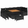 vidaXL Garten-Sofa-Set 9 stk. 8-Sitzanzahl Schwarz