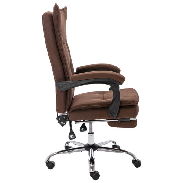 vidaXL B&uuml;rostuhl Braun Stoff