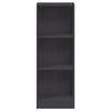 vidaXL B&uuml;cherregal 3 F&auml;cher Grau 40x24x109 cm Holzwerkstoff