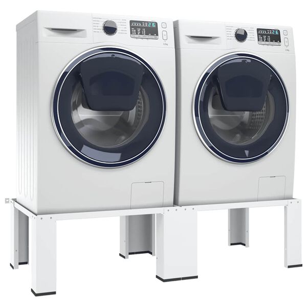 vidaXL Doppel-Untergestell f&uuml;r Waschmaschine und Trockner Wei&szlig;