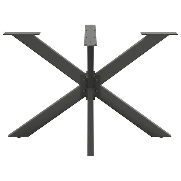 vidaXL Esstischbein in Spinnenform Anthrazit 120x68x(72-73) cm Stahl