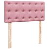 vidaXL Ottomane Bett mit Matratze & LEDs Rosa 80x200 cm Samt
