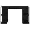 vidaXL Schreibtisch mit Regal Schwarz Eichen-Optik 130 x 50,5 x 75 cm