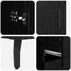 vidaXL Highboard 2 pcs Schwarz Eichen-Optik Engineered Wood und Glas