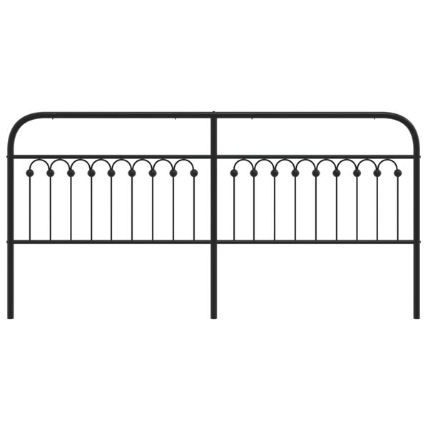 vidaXL Ersatz-Kopfteil Metall Schwarz 200 cm