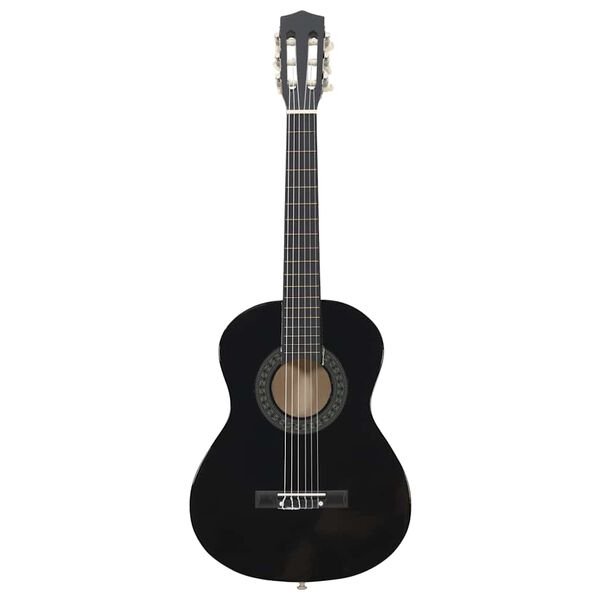 vidaXL 8-tlg. Klassikgitarren-Set für Anfänger Schwarz 1/2 34"