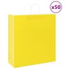 vidaXL Papiertragetaschen 50 Stk. mit Henkeln Gelb 45x17x48 cm