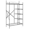vidaXL Offener Kleiderschrank Schwarz 104,5 x 45 x 172 cm Stahl