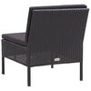 vidaXL 6-tlg. Garten-Lounge-Set mit Auflagen Poly Rattan Schwarz