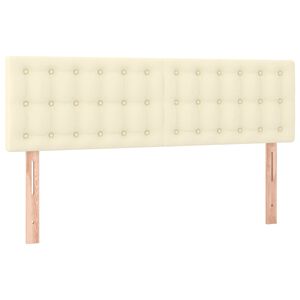 vidaXL Kopfteile Creme 144x5x78/88 cm Kunstleder