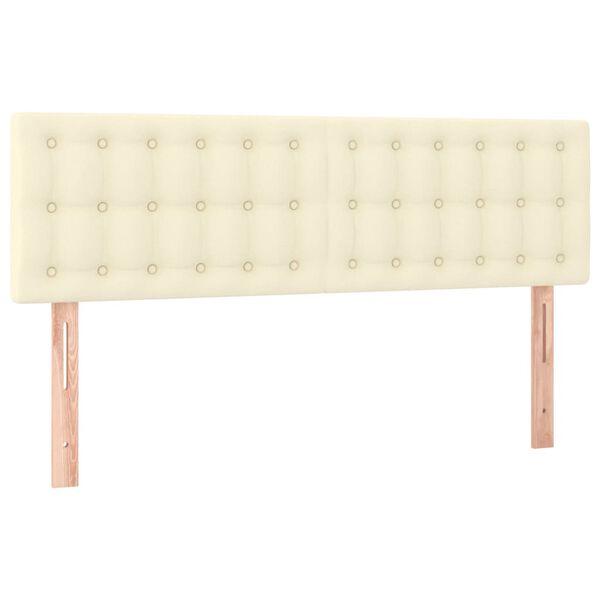 vidaXL Kopfteile Creme 144x5x78/88 cm Kunstleder