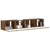 vidaXL TV-Wandschrank 2 pcs Ger&auml;ucherte Eiche 60 x 31 x 29,5 cm