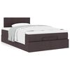 vidaXL Ottoman-Bett mit Matratze Dunkelbraun 120x190 cm Stoff