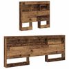 vidaXL Aufbewahrungskopfteil mit Regal Altholz 80 cm Holzwerkstoff