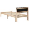 vidaXL Bettgestell Braun und Schwarz 75 x 190 cm Massivholz Kiefer