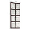 vidaXL Handgeschnitztes Wandpaneel MDF 40x80x1,5 cm Braun und Wei&szlig;
