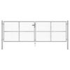 vidaXL Gartentor verzinkter Stahl 400 x 125 cm Silber
