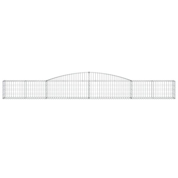 vidaXL Gabionen mit Hochbogen 5 Stk. 400x30x40/60 cm Verzinktes Eisen