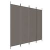 vidaXL 4-tlg. Paravent Anthrazit 200x220 cm Stoff
