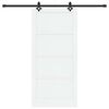 vidaXL Schiebet&uuml;r ORKDAL Wei&szlig; 93 x 202 cm Massives Kiefernholz