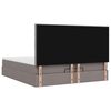vidaXL Ottoman-Bett mit Matratzen Taupe 200x200 cm Stoff