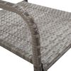 vidaXL 9-tlg. Garten-Essgruppe Grau und Schwarz Poly Rattan und Stahl