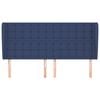 vidaXL Kopfteil mit Ohren Blau 163x23x118/128 cm Stoff
