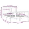 vidaXL Massivholzbett 120x190 cm