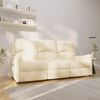 vidaXL 3-Sitzer Massagesessel Creme Stoff