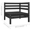 vidaXL 11-tlg. Garten-Lounge-Set Schwarz Massivholz Kiefer