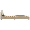 vidaXL Bettgestell "Dover" Creme 100x200 cm Stoff