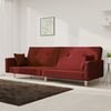 vidaXL Schlafsofa 2-Sitzer mit 2 Kissen Weinrot Stoff