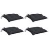 vidaXL Stuhlkissen 4 Stk. Schwarz 40x40x7 cm Oxford-Gewebe