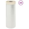 vidaXL Staubschutzfolie mit Klebeband 12 stk. Transparent HDPE